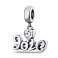 Срібний шарм Love з фіанітом (арт. 7903/3282) – зображення 1