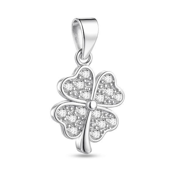 Серебряная подвеска цветок с фианитами (арт. 7503/4897) – изображение 1