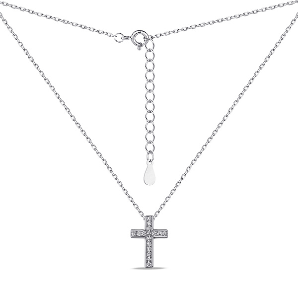 Колье из серебра Крестик с фианитами (арт. 7507/2184) – изображение 2