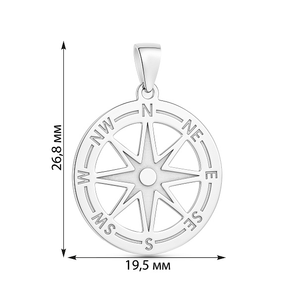 Серебряный подвес Роза ветров (арт. 7503/4889) – изображение 2