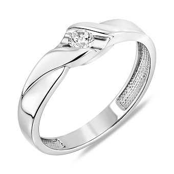 Фото Золота каблучка з фіанітом (арт. 141057б)