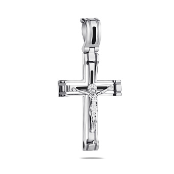 Хрестик зі срібла з розп'яттям і емаллю (арт. 7504/2-1176.0.2)