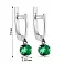 Срібні сережки зі смарагдом (арт. 7502/614Измсп) – зображення 2