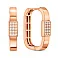 Сережки-кільця з червоного золота з фіанітами (арт. 1092127) – зображення 1