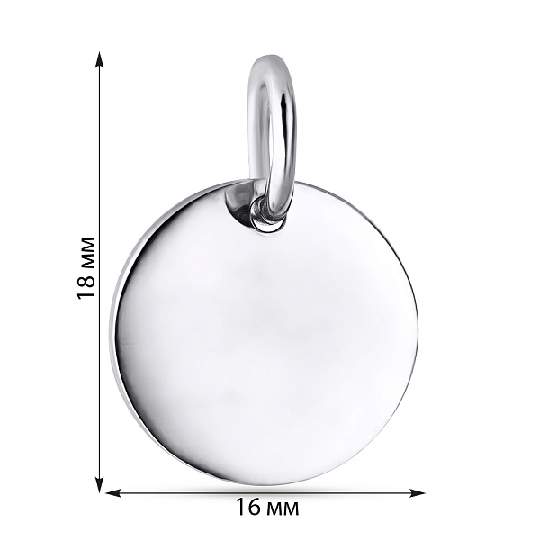 Серебряная подвеска без камней (арт. 7503/2442/15) – изображение 2