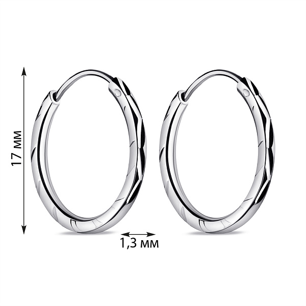 Серебряные серьги-кольца (арт. 7502/3948/15) – изображение 2