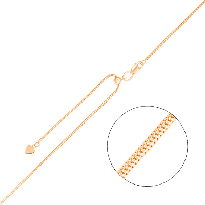Золотий ланцюжок плетіння Снейк з регульованою довжиною (арт. 304204з)