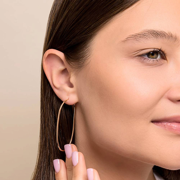 Золотые серьги-кольца (арт. 109965/55) – изображение 2