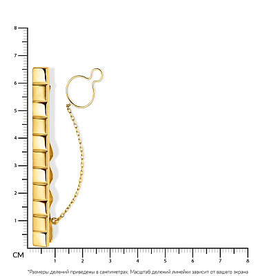 Затискач для краватки з жовтого золота (арт. 200086жм)