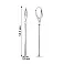 Сережки з білого золота з підвіскою (арт. 1091629б) – зображення 2