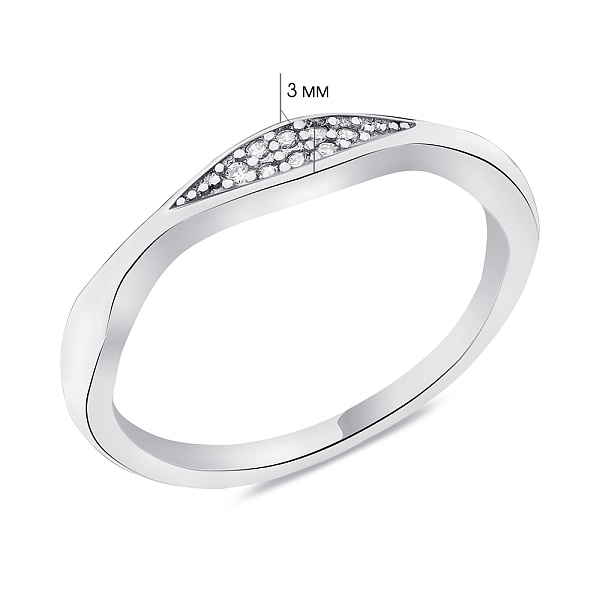 Серебряное кольцо с фианитами (арт. 7501/6133) – изображение 2