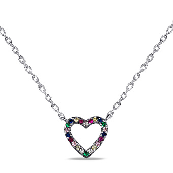 Серебряное колье с альпинитами и фианитами (арт. 7507/1811ацв)