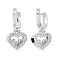Золотые серьги подвески «Сердечки» с фианитами (арт. 101057б) – изображение 1