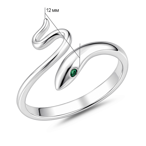 Серебряное кольцо змея с альпинитами (арт. 7501/8734аз) – изображение 2