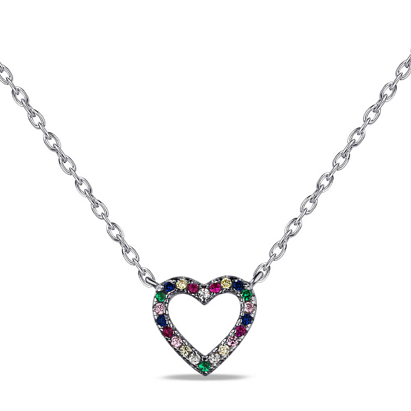 Серебряное колье с альпинитами и фианитами (арт. 7507/1811ацв) – изображение 1