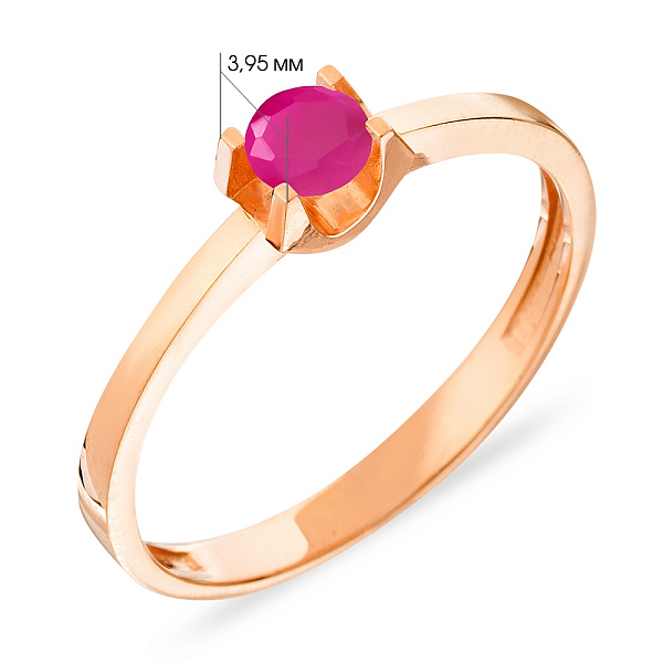 Золота каблучка з фіанітом (арт. 140574ру) – зображення 2