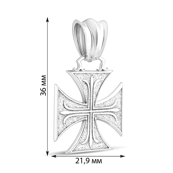 Майльтийский крест из серебра (арт. 7903/2402) – изображение 2