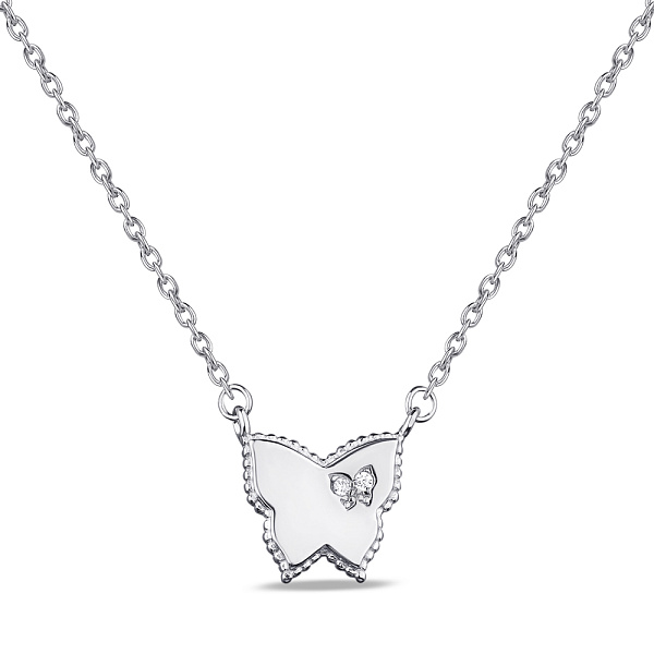 Серебряное колье Бабочка с фианитами (арт. 7507/1899) – изображение 1