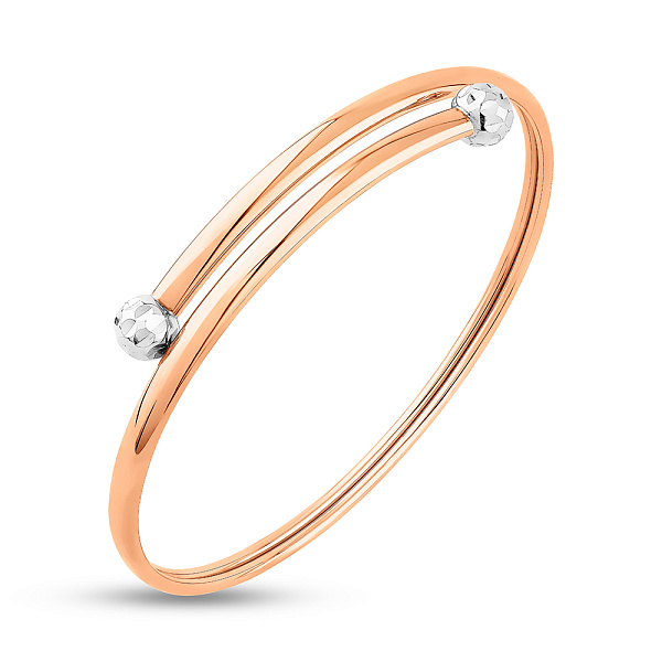 Золотий браслет з алмазною гранню та родіюванням (арт. 326533р) – зображення 1