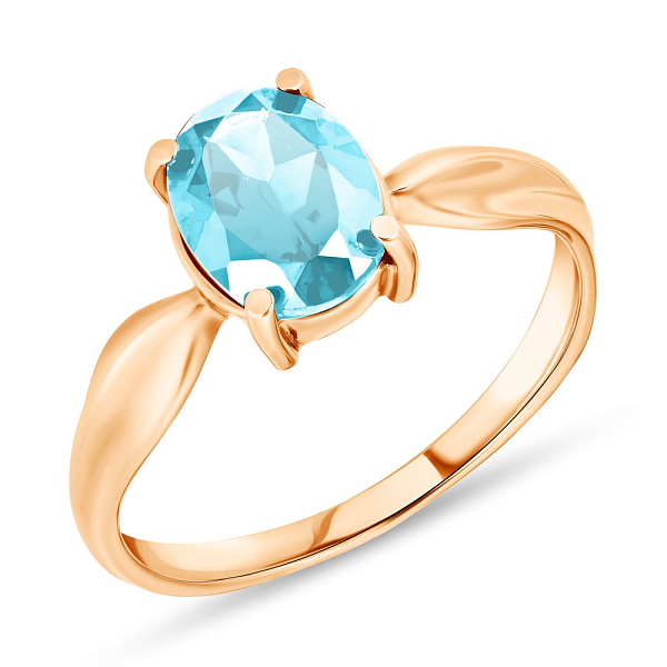 Каблучка золота з топазом (арт. 140355Пг) – зображення 1