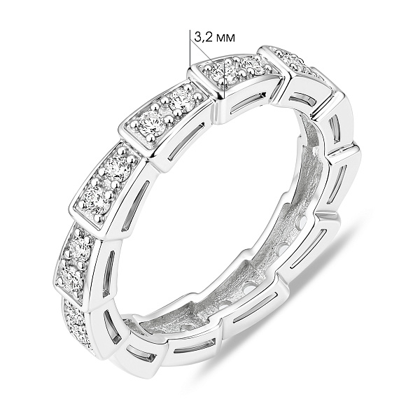 Серебряное кольцо с фианитами (арт. 7501/8507) – изображение 2