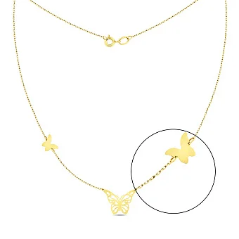 Кольє Метелики з жовтого золота (арт. 360148ж)