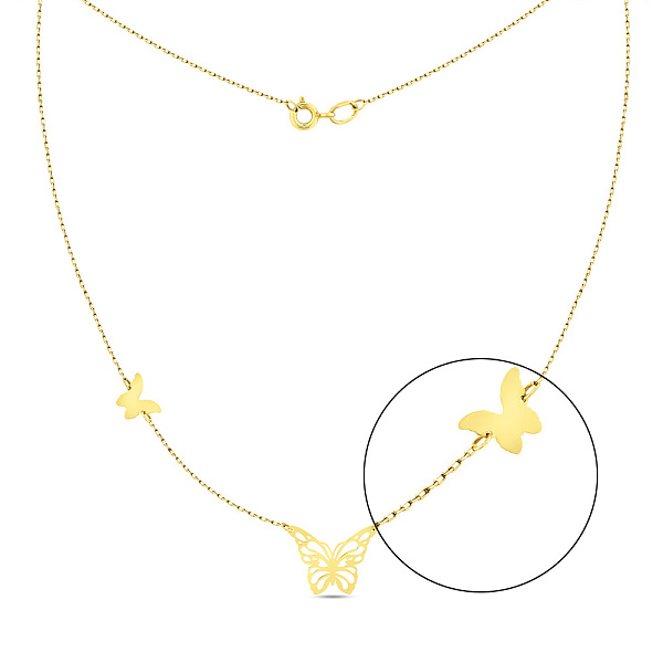 Кольє Метелики з жовтого золота (арт. 360148ж) – зображення 1