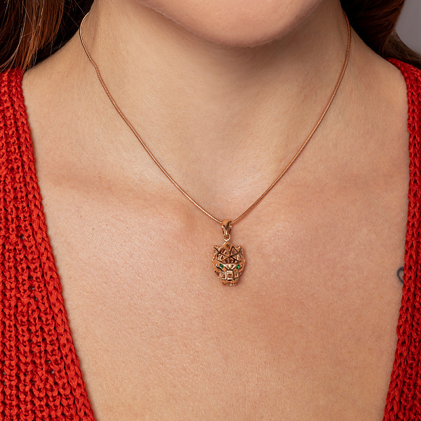 Золотий кулон Пантера (арт. 424972з) – зображення 2