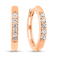 Золоті сережки-кільця з фіанітами (арт. 2108562101)