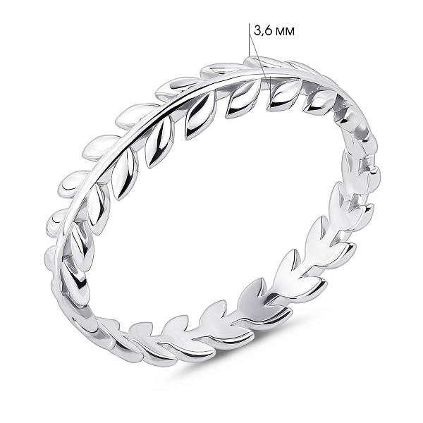 Серебряное кольцо Веточка без камней (арт. 7501/8302) – изображение 2