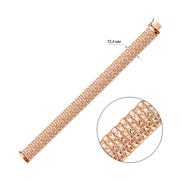 Браслет из красного золота (арт. 3261096) – изображение 4