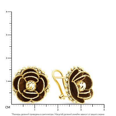 Золотые серьги Francelli в комбинированном цвете металла (арт. 107786жкр)