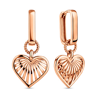 Сережки трансформери з червоного золота (арт. 1101020)