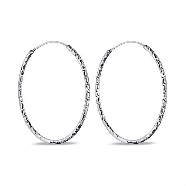Серебряные серьги-кольца (арт. 7502/4371/45) – изображение 1
