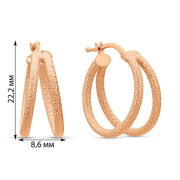 Серьги из красного золота (арт. 1091896/20) – изображение 4