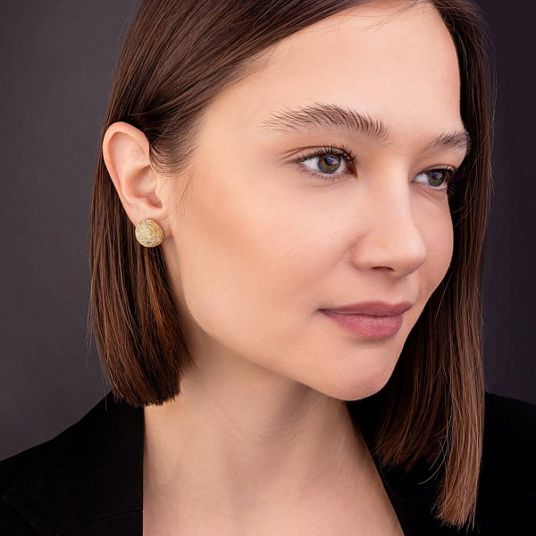 Сережки-пусети з жовтого золота (арт. 1091274/3ж) – зображення 3