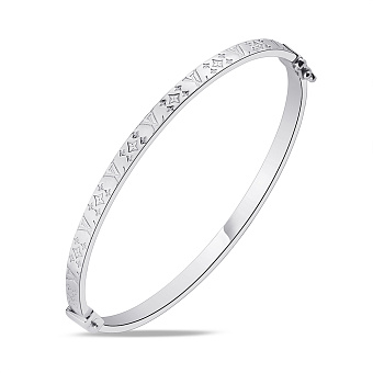 Жесткий браслет из серебра (арт. 7509/3636)