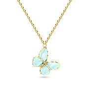 Золоте кольє Francelli з метеликом з кераміки (арт. 352369жкмг)