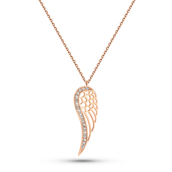 Колье Крылья из золота с фианитами (арт. 352594) – изображение 1