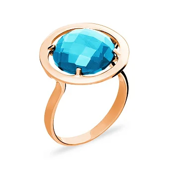 Золота каблучка з топазом (арт. 140636Птг)