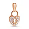 Золотий підвіс Замочок з фіанітами (арт. 440331) – зображення 1