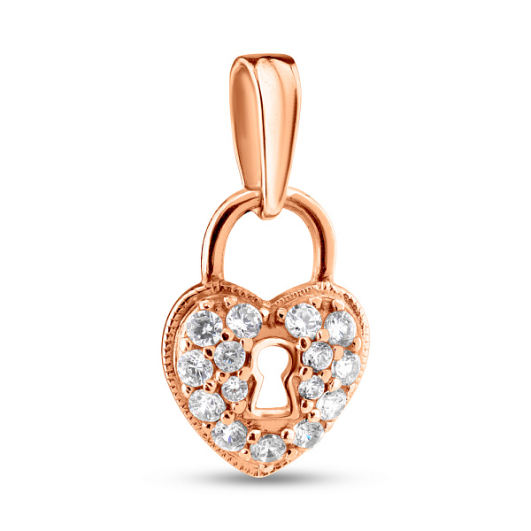 Золотий підвіс Замочок з фіанітами (арт. 440331) – зображення 1