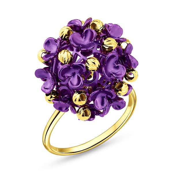 Кольцо из желтого золота Francelli (арт. 156538жф) – изображение 1