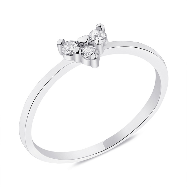 Срібна каблучка з фіанітами  (арт. 7501/6131) – зображення 1