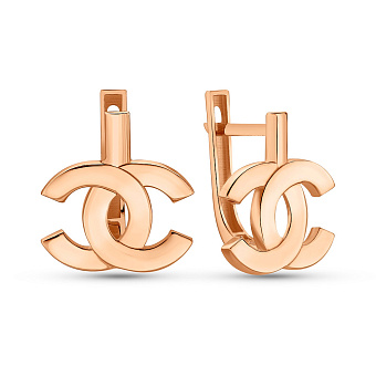 Сережки з червоного золота (арт. 1091190)