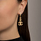 Серьги-подвески из желтого золота (арт. 108687ж) – изображение 2