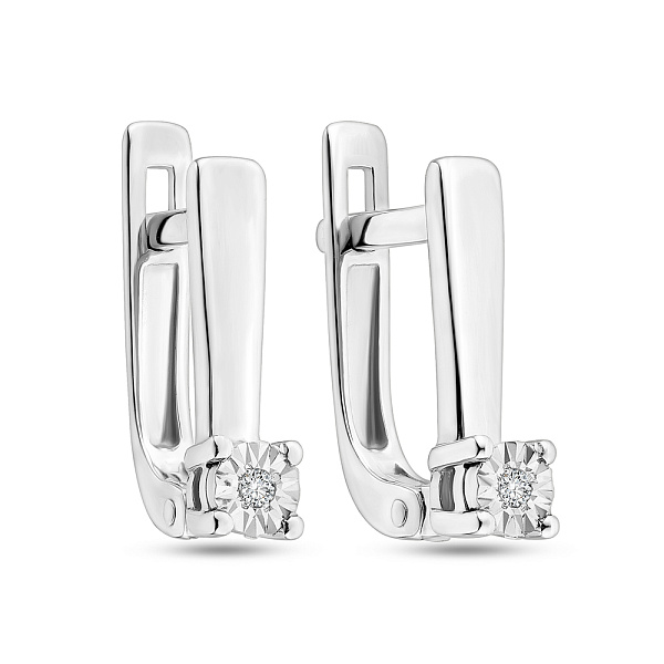 Золоті сережки з діамантами (арт. С011026б) – зображення 1