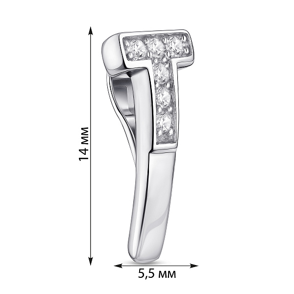 Срібний кулон з фіанітами (арт. 7503/4452) – зображення 2