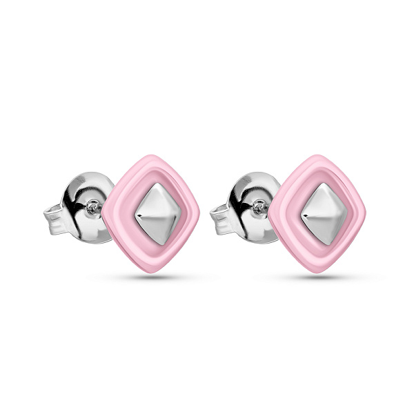 Срібні сережки з керамікою (арт. 7518/1908303кмр) – зображення 1