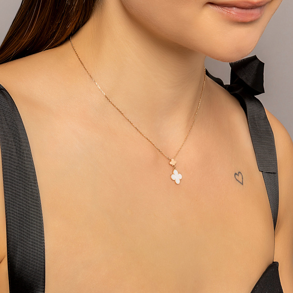 Золотое колье с эмалью (арт. 360207еп) – изображение 4